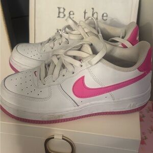 Nike White and Pink Athletic Shoes
